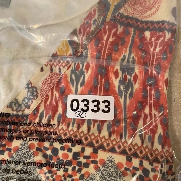 Vanity knee length boho dress with cream lace trimmed slip underneath. - Picture 7 of 10